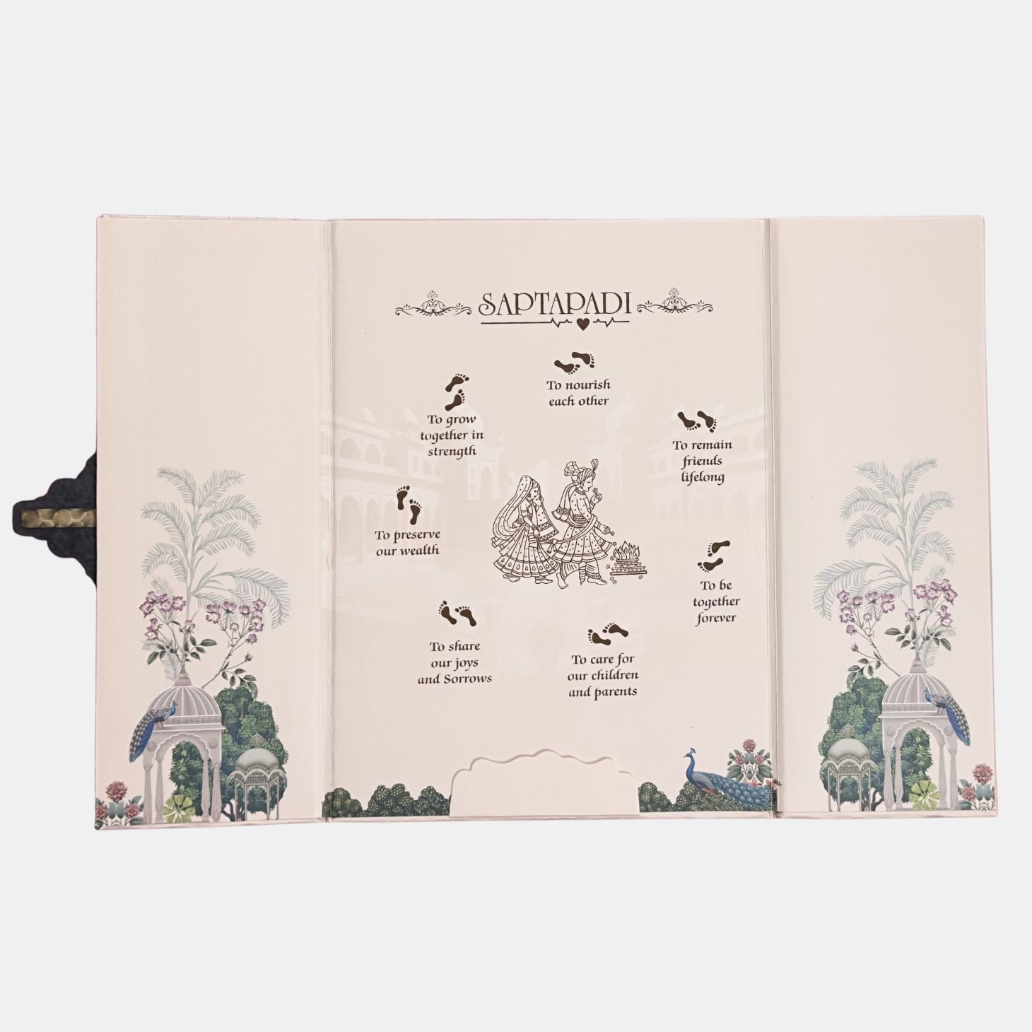 Royal Peacock Palace Wedding Invitation Card